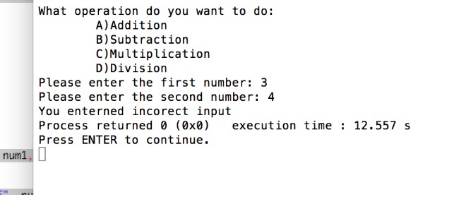 Simple Calculator Project built in C programming language